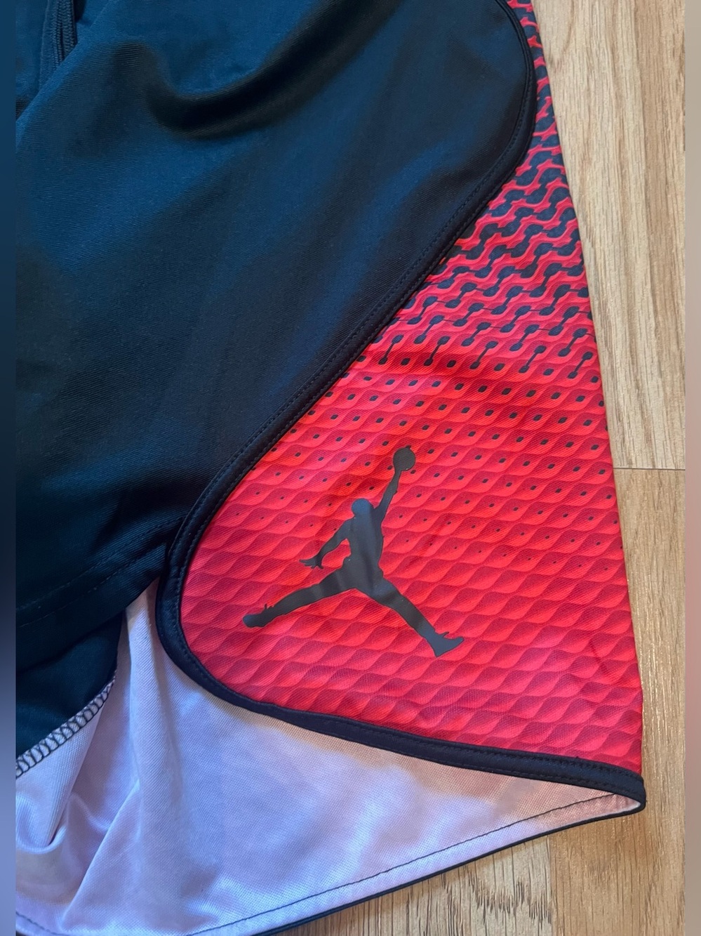 Jordan Black Shorts with Red Trim - Picture 3 of 5